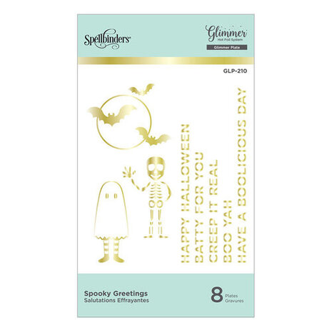 Spellbinders Spooky Greetings Glimmer Hot Foil Plates (GLP-210)