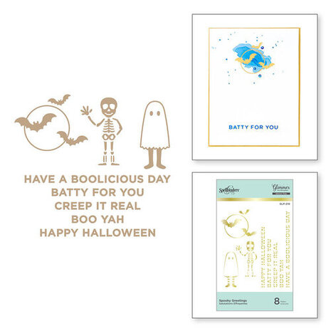 Spellbinders Spooky Greetings Glimmer Hot Foil Plates (GLP-210)