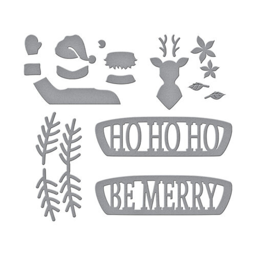 Spellbinders Snijmal Die-Lites Sunday Drive with Santa Etched Dies (S3-401)