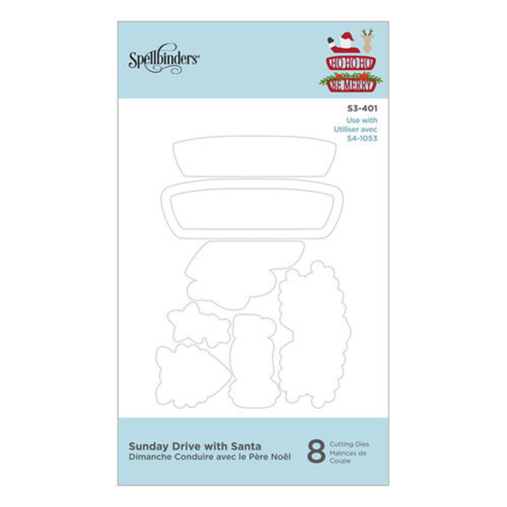 Spellbinders Snijmal Die-Lites Sunday Drive with Santa Etched Dies (S3-401)
