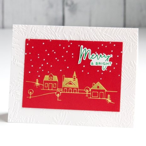 Spellbinders Christmas Foliage Circle Border Glimmer Hot Foil Plates & Dies (GLP-188)