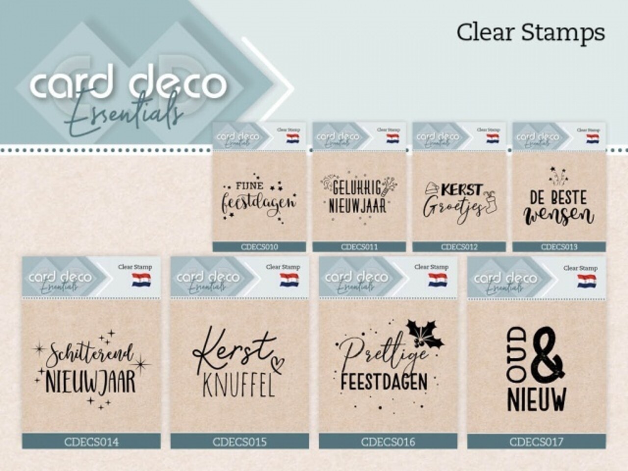 Card Deco Clear Stamp Prettige Feestdagen (CDECS016) Card Deco Clear Stamp Prettige Feestdagen (CDECS016)