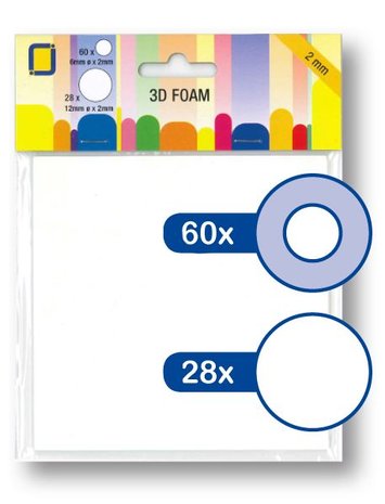 JEJE Produkt 3D Foam Round 6 mm & 12 mm x 2 mm (3.3122) JEJE Produkt 3D Foam Round 6 mm & 12 mm x 2 mm (3.3122)