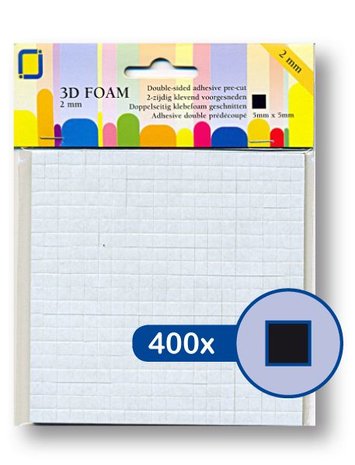 JEJE Produkt 3D Foam Black 5 mm x 5 mm x 2 mm (3.3142) JEJE Produkt 3D Foam Black 5 mm x 5 mm x 2 mm (3.3142)