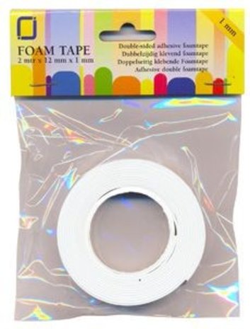 JEJE Produkt Foam Tape 2 m x 12 mm x 1 mm (3.3010) JEJE Produkt Foam Tape 2 m x 12 mm x 1 mm (3.3010)