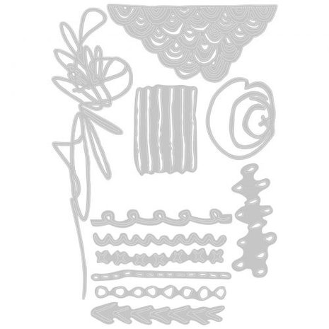 Sizzix Thinlits Alterations Colorize Media Marks (664436)