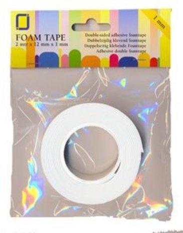 JEJE Produkt Foam Tape 2 m x 12 mm x 0,5 mm (3.3005) JEJE Produkt Foam Tape 2 m x 12 mm x 0,5 mm (3.3005)