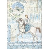 Stamperia Winter Tales Rice Paper A4 Horse (DFSA4492)