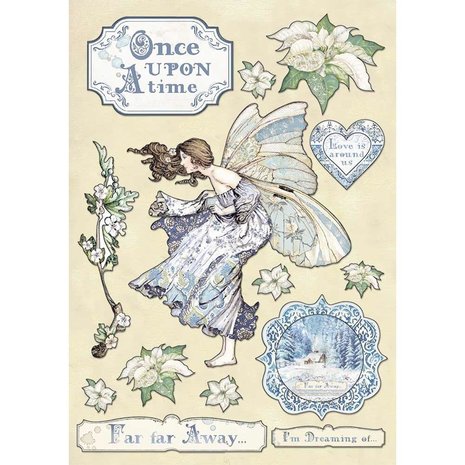 Stamperia Winter Tales Colored Wooden Shapes A5 Once Upon A Time (KLSP079) Stamperia Winter Tales Colored Wooden Shapes A5 Once Upon A Time (KLSP079)
