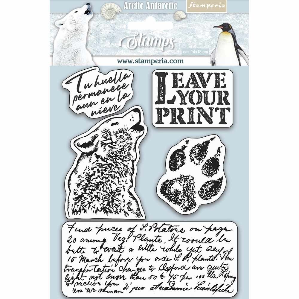 Stamperia Natural Rubber Stamps Arctic Antarctic Leave Your Print (WTKCC178) Stamperia Natural Rubber Stamps Arctic Antarctic Leave Your Print (WTKCC178)