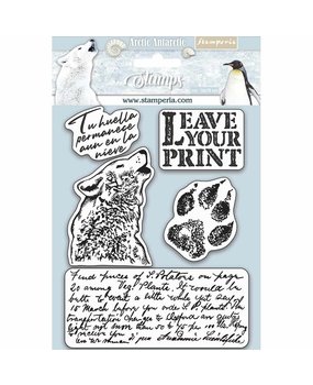 Stamperia Natural Rubber Stamps Arctic Antarctic Leave Your Print (WTKCC178) Stamperia Natural Rubber Stamps Arctic Antarctic Leave Your Print (WTKCC178)