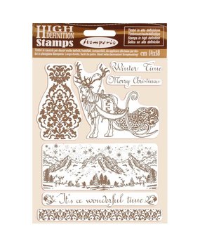 Stamperia Natural Rubber Stamps Winter Time (WTKCC169)