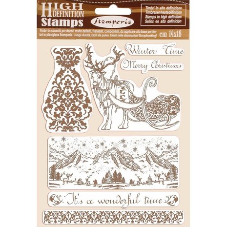 Stamperia Natural Rubber Stamps Winter Time (WTKCC169)