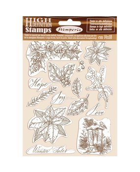 Stamperia Natural Rubber Stamps Poinsettia (WTKCC170)*