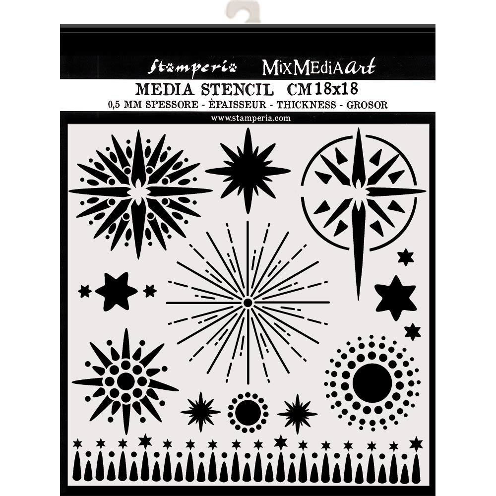 Stamperia Media Stencil Stars (KSTDQ50) Stamperia Media Stencil Stars (KSTDQ50)