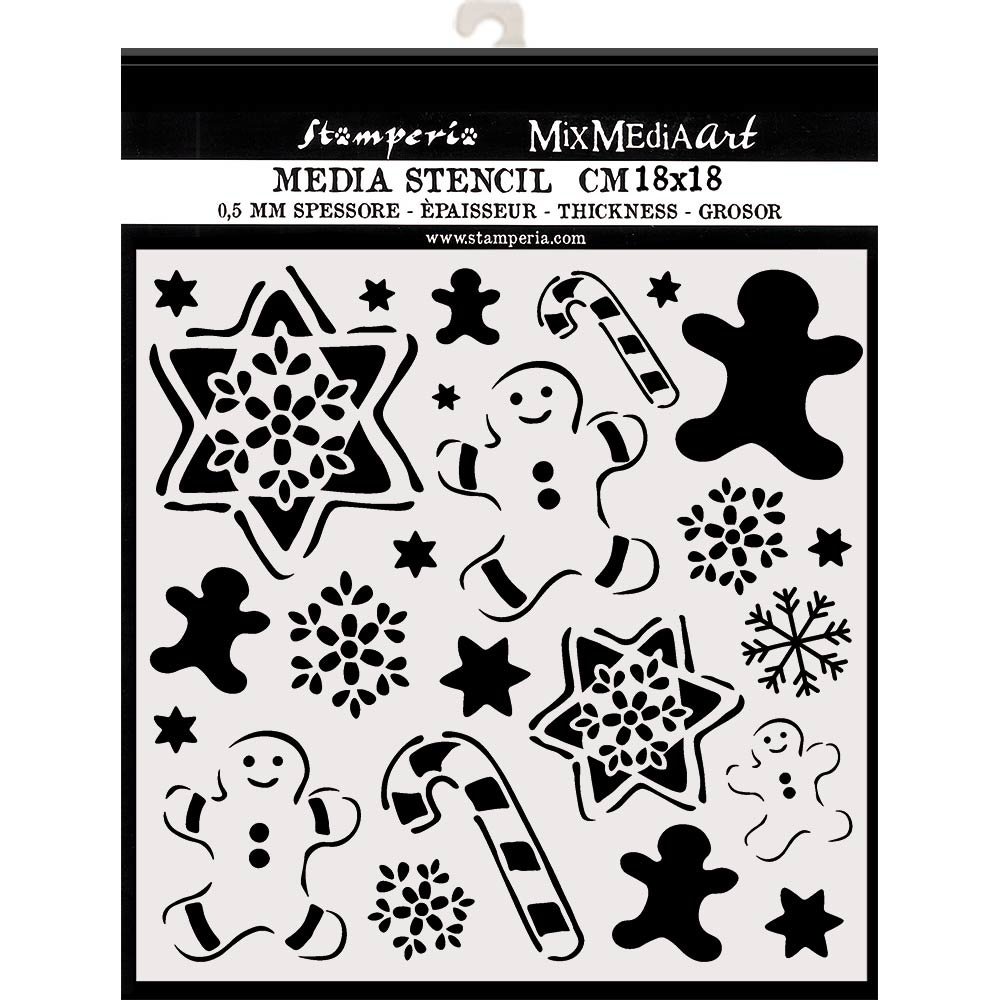 Stamperia Media Stencil Gingerbread (KSTDQ51)