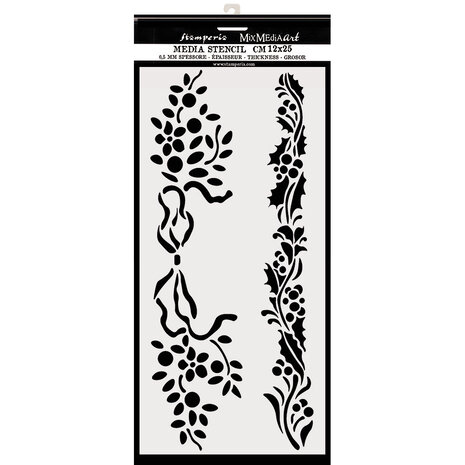 Stamperia Media Stencil Christmas Borders (KSTDL37) Stamperia Media Stencil Christmas Borders (KSTDL37)