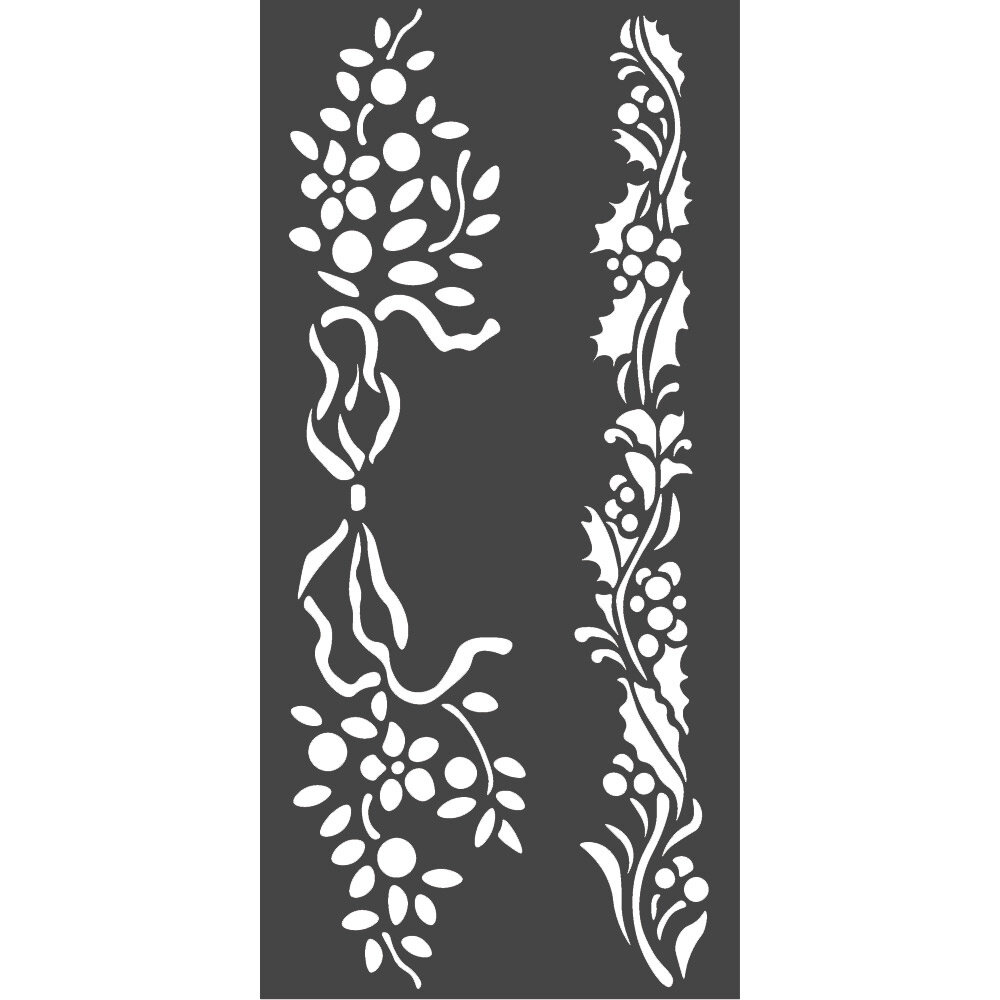 Stamperia Media Stencil Christmas Borders (KSTDL37) Stamperia Media Stencil Christmas Borders (KSTDL37)
