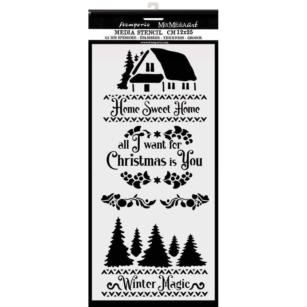 Stamperia Media Stencil Winter Magic (KSTDL40)