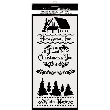 Stamperia Media Stencil Winter Magic (KSTDL40)