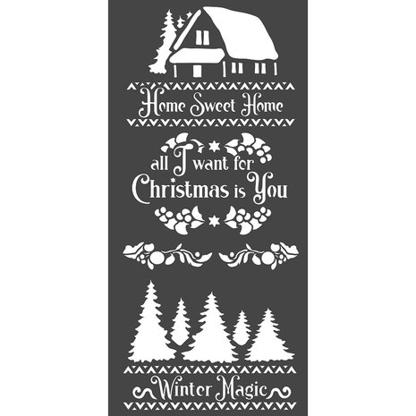 Stamperia Media Stencil Winter Magic (KSTDL40)