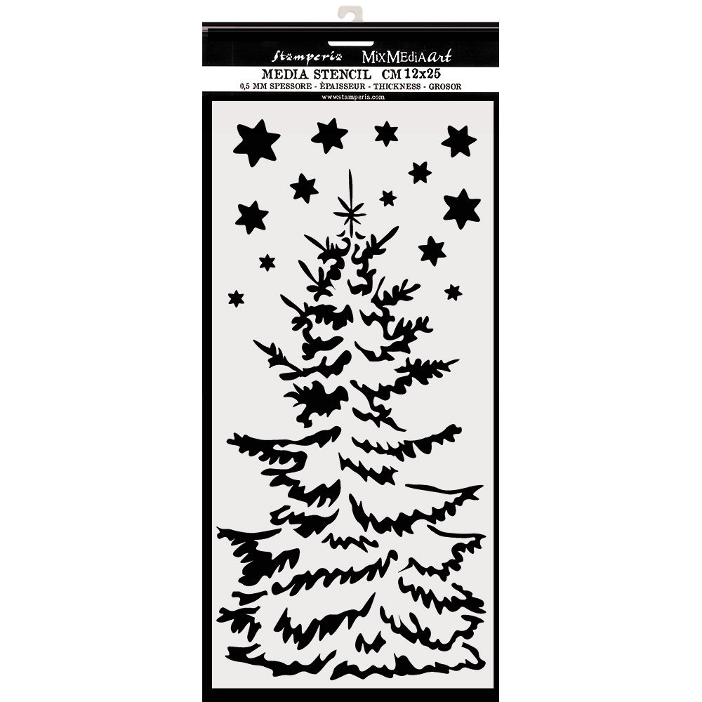 Stamperia Media Stencil Christmas Tree (KSTDL36)