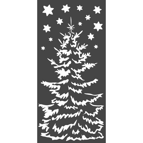 Stamperia Media Stencil Christmas Tree (KSTDL36)