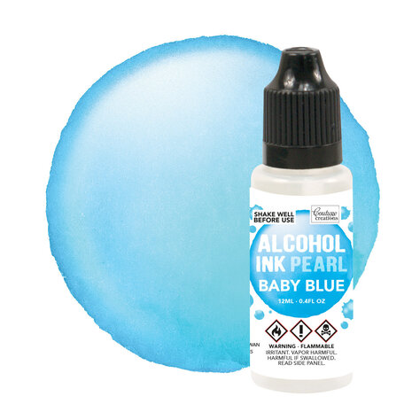 Couture Creations Alcohol Ink Pearl Baby Blue 12ml (CO727367) Couture Creations Alcohol Ink Pearl Baby Blue 12ml (CO727367)