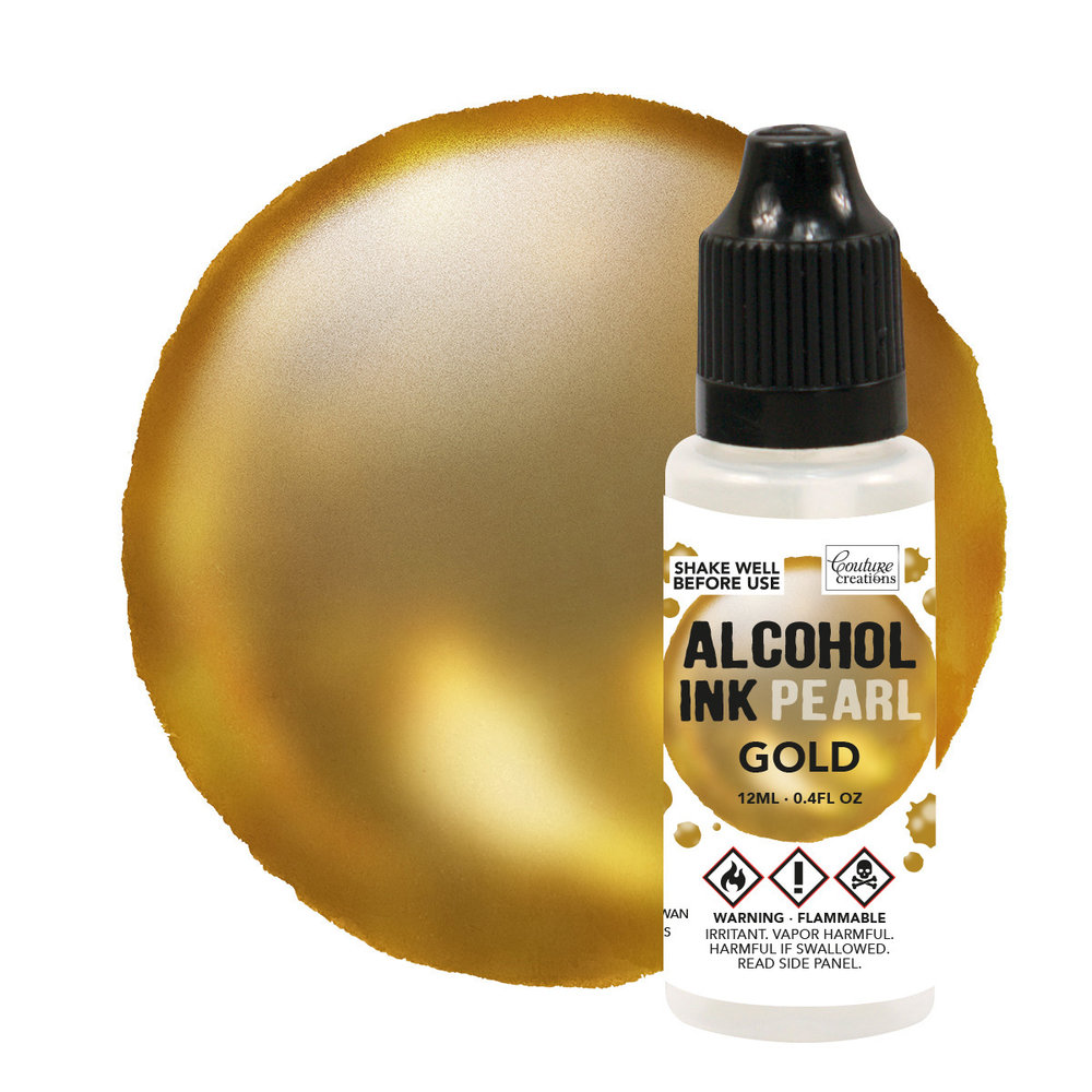 Couture Creations Alcohol Ink Pearl Gold 12ml (CO727378) Couture Creations Alcohol Ink Pearl Gold 12ml (CO727378)