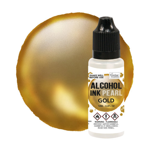 Couture Creations Alcohol Ink Pearl Gold 12ml (CO727378) Couture Creations Alcohol Ink Pearl Gold 12ml (CO727378)