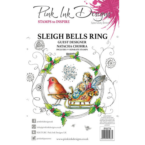 Pink Ink Designs Sleigh Bells Ring A5 Clear Stamp Set (PI078) Pink Ink Designs Sleigh Bells Ring A5 Clear Stamp Set (PI078)