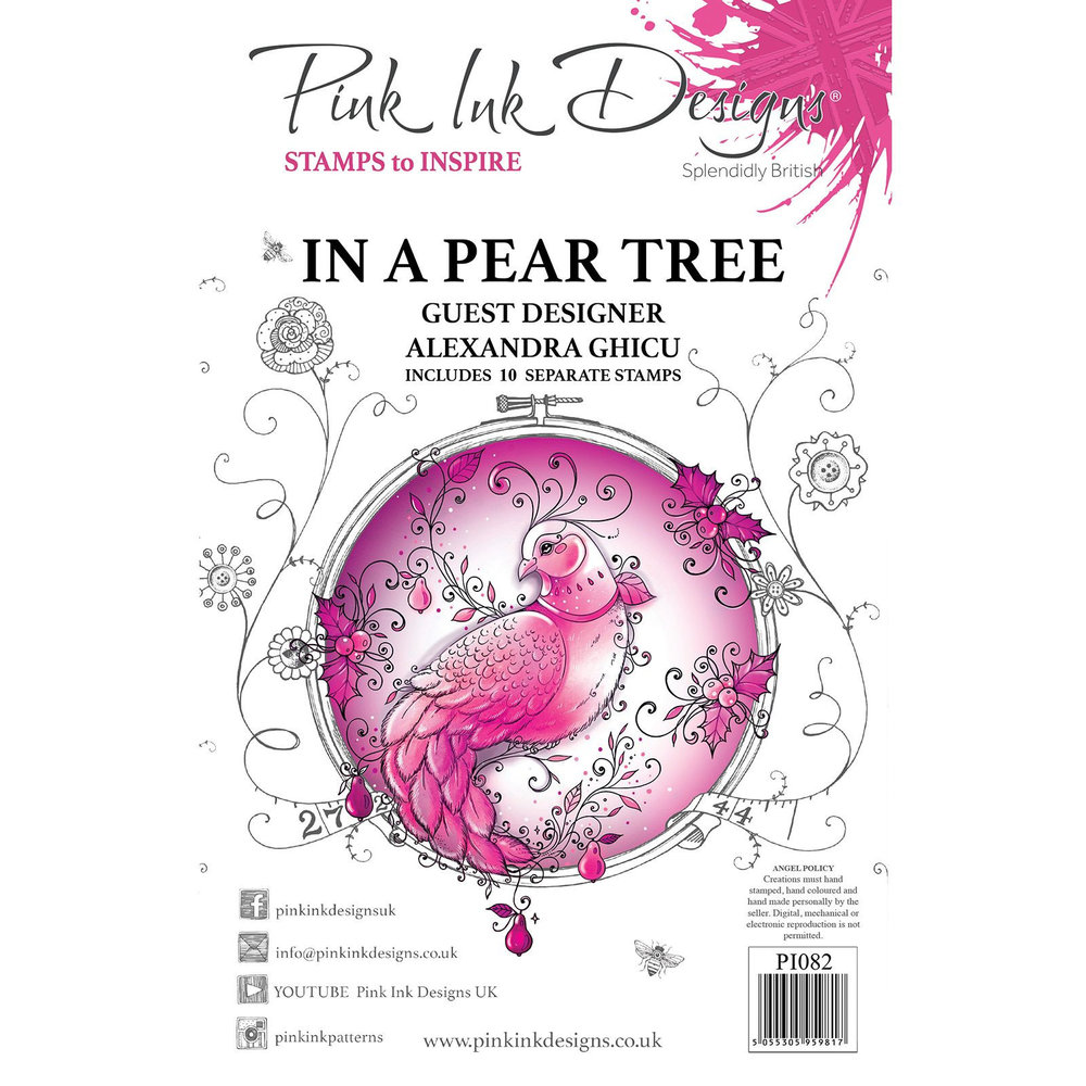 Pink Ink Designs In A Pear Tree A5 Clear Stamp Set (PI082) Pink Ink Designs In A Pear Tree A5 Clear Stamp Set (PI082)