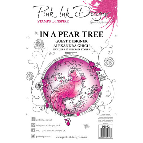 Pink Ink Designs In A Pear Tree A5 Clear Stamp Set (PI082) Pink Ink Designs In A Pear Tree A5 Clear Stamp Set (PI082)