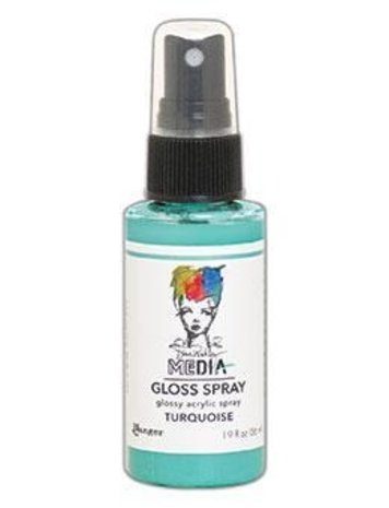 Dina Wakley MEdia Media Gloss Spray Turquoise 56ml (MDO68563) Dina Wakley MEdia Media Gloss Spray Turquoise 56ml (MDO68563)