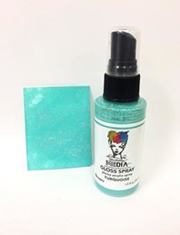 Dina Wakley MEdia Media Gloss Spray Turquoise 56ml (MDO68563) Dina Wakley MEdia Media Gloss Spray Turquoise 56ml (MDO68563)