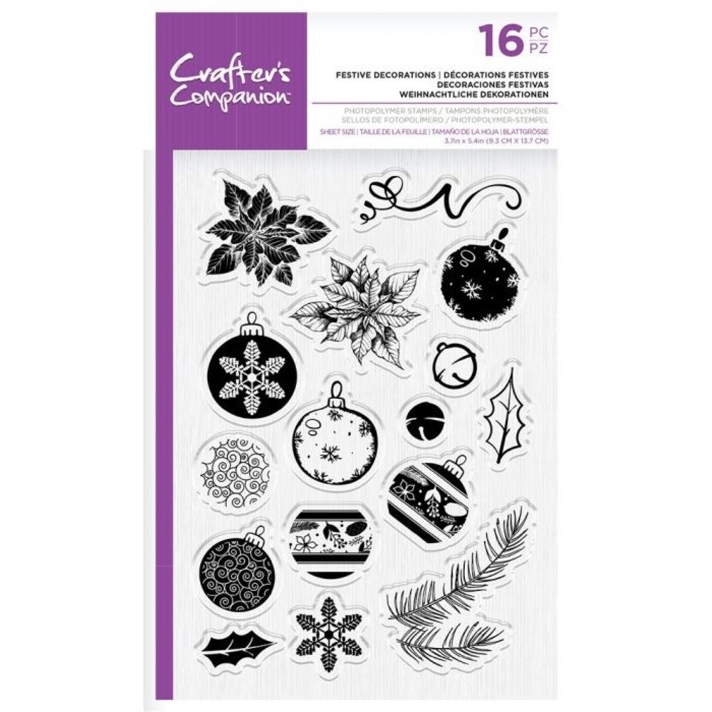 Crafter's Companion Festive Decorations Clear Stamps (CC-STP-FED) Crafter's Companion Festive Decorations Clear Stamps (CC-STP-FED)