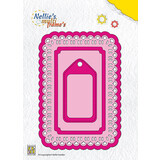 Nellie Snellen Multi Frame Dies Rectangle With Label Christmas Ribbon Weaving (MFD096)