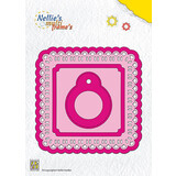 Nellie Snellen Multi Frame Dies Square With Label Christmas Ribbon Weaving (MFD097)*