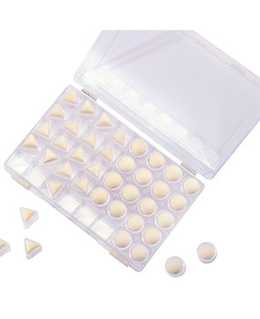 Vaessen Creative Sponge Dauber Case + 40 Daubers (Rond+Driehoek) (1009-025)