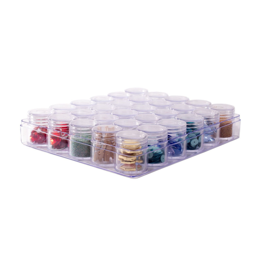 Vaessen Creative Opbergdoos Met 30 potjes (10827-16) Vaessen Creative Opbergdoos Met 30 potjes (10827-16)