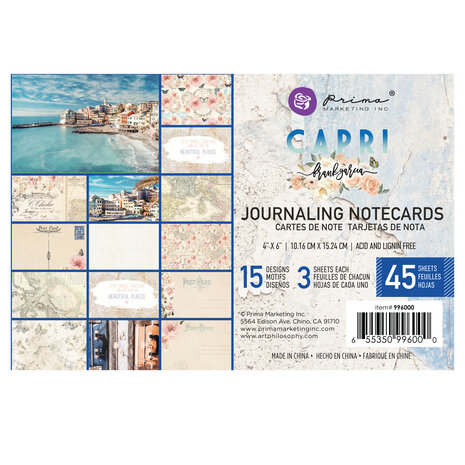 Prima Marketing Inc Capri 4x6 Inch Journaling Cards (996000) Prima Marketing Inc Capri 4x6 Inch Journaling Cards (996000)