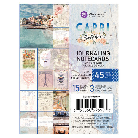 Prima Marketing Inc Capri 3x4 Inch Journaling Cards (9995997) Prima Marketing Inc Capri 3x4 Inch Journaling Cards (9995997)