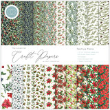 Craft Consortium Essential Craft Papers 12x12 Inch Paper Pad Festive Flora (CCEPAD011)