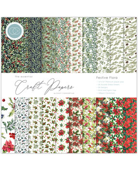 Craft Consortium Essential Craft Papers 12x12 Inch Paper Pad Festive Flora (CCEPAD011) Craft Consortium Essential Craft Papers 12x12 Inch Paper Pad Festive Flora (CCEPAD011)