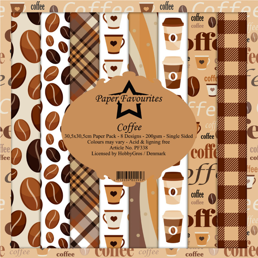 Paper Favourites Coffee 12x12 Inch Paper Pack (PF338)
