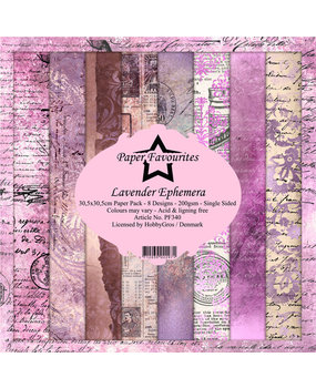 Paper Favourites Lavender Ephemera 12x12 Inch Paper Pack (PF340)