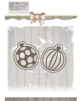 Precious Marieke Rustic Christmas Bauble Set Die (PM10043) Precious Marieke Rustic Christmas Bauble Set Die (PM10043)