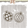 Precious Marieke Rustic Christmas Bauble Set Die (PM10043) Precious Marieke Rustic Christmas Bauble Set Die (PM10043)