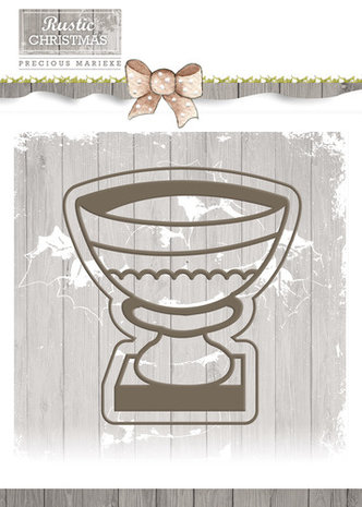 Precious Marieke Rustic Christmas Stone Vase Set Die (PM10041) Precious Marieke Rustic Christmas Stone Vase Set Die (PM10041)