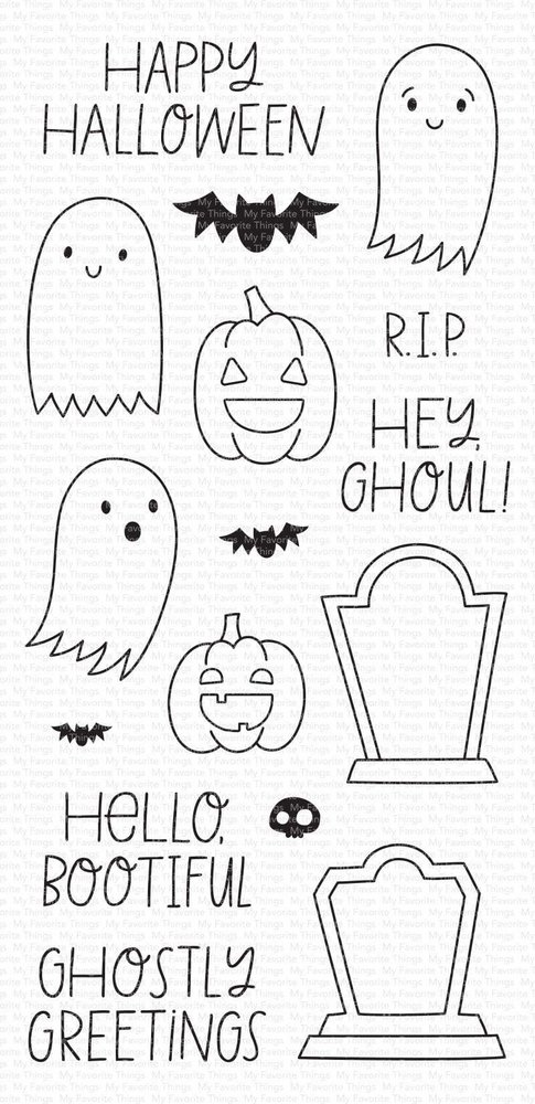My Favorite Things Ghostly Greetings Clear Stamps (CS-495)